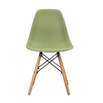 【アボカドグリーン座面&ナチュラル脚】ダイニングチェア 2脚セット イームズチェア オフィス 会議室 来客用 テレワーク 在宅勤務 DSW イームズ椅子 チェア イームズチェアー 木脚 椅子 おしゃれ 北欧 シンプル デザイン