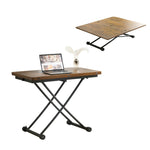 【完成品】センターテーブル 昇降式サイドテーブル 折りたたみテーブル 折り畳み センターテーブル 幅100 高さ50~100cm ガス圧昇降 ブラウン コンパクトテーブル 作業用 デスク 多機能 おしゃれ リビング ソファ横 一人暮らし 多用途 収納便利