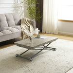 【完成品】センターテーブル 昇降式サイドテーブル 折りたたみテーブル 折り畳み センターテーブル 幅100 高さ50~100cm ガス圧昇降 グレー コンパクトテーブル 作業用 デスク 多機能 おしゃれ リビング ソファ横 一人暮らし 多用途 収納便利