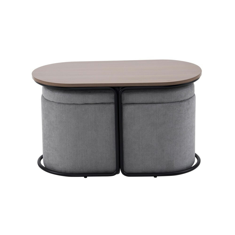 【完成品】【ナチュラル/ブラウン】センターテーブル スツール2個付き センターテーブル&スツールセット 収納付き サイドテーブル 北欧風 ソファテーブル リビングテーブル 2色展開 ローテーブル モダン