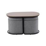 【完成品】【ナチュラル/ブラウン】センターテーブル スツール2個付き センターテーブル&スツールセット 収納付き サイドテーブル 北欧風 ソファテーブル リビングテーブル 2色展開 ローテーブル モダン