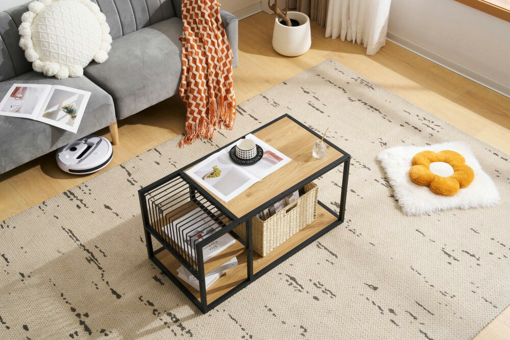 テーブル ローテーブル 収納テーブル 幅90 北欧 センターテーブル リビングテーブル 木製 モダン スチールフレーム おしゃれ かわいい シンプル カフェ風 ラック 座卓 テーブル 机 2人 在宅 作業 大きめ