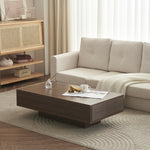 【ブラウン/ホワイト】センターテーブル テーブル ローテーブル リビングテーブル センターテーブル 木製 長方形 北欧 収納棚 大容量 引き出し付き リビング おしゃれ シンプル モダン カフェ風 ソファテーブル コンパクト 一人暮らし 木目調 白