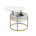 テーブル ローテーブル 折り畳み式天板 昇降式 高さ調節 昇降式テーブル 丸 円形 おしゃれ 折りたたみ ローテーブル 一人暮らし 収納 大容量 木製 昇降 センターテーブル リビング リフトテーブル 幅65cm 天然木 リフティング ゴールド脚 ブラック脚 7日内出荷