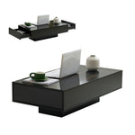 【ブラック/ホワイト】センターテーブル テーブル ローテーブル リビングテーブル センターテーブル 長方形 北欧 収納棚 引き出し付き リビング 大理石調 おしゃれ シンプル モダン カフェ風 ソファテーブル コンパクト 白 黒 2色展開 一人暮らし