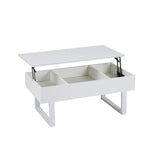 【ホワイト/ナチュラル】センターテーブル ローテーブル 折り畳み式天板 昇降式 高さ調節 昇降式テーブル おしゃれ 折りたたみ ローテーブル 一人暮らし 収納 大容量 木製 昇降 リビング リフトテーブル 幅100cm 天然木 スチール脚 リフティング 大きい 大きめ