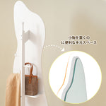 全身鏡 姿見鏡 ハンガーラック イレギュラ ハンガーフック付き鏡 ハンガー回転 キャスター付き 収納付き 衣類収納 隙間収納 リビング 玄関 飛散防止加工 ホワイト167*37CM 移動式 インテリア 韓国 インスタ映え ナチュラル 北欧風 シンプル 7日内出荷