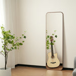 全身鏡 丸角フレーム 姿見鏡 北欧 木目調 スタンドミラー 壁掛けミラー 立てかけ 姿見 鏡 ミラー おしゃれ 飛散防止 160*50CM ブラウン おしゃれ 大型 鏡 大きい スタンド 玄関 リビング 薄型 省スペース 賃貸 一人暮らし 新生活 韓国 北欧 シンプル