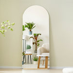 全身鏡 姿見鏡 スタンドミラー ノンフレーム アーチタイプ 立てかけ 姿見 鏡 ミラー おしゃれ 大型 飛散防止 木製台あり 160*50CM おしゃれ 大型 鏡 大きい スタンド 玄関 リビング 薄型 省スペース 賃貸 一人暮らし 新生活 韓国 北欧 シンプル