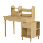 学習机 ジュニア学習デスク 勉強机 勉強デスク コンパクト ワゴン リビングデスク パソコンデスク 机 子ども 木製 シェルフ付き 木製 机 子供部屋 コンパクト 子供 大人 リビング シンプルデスク かわいい おしゃれ デスク単品