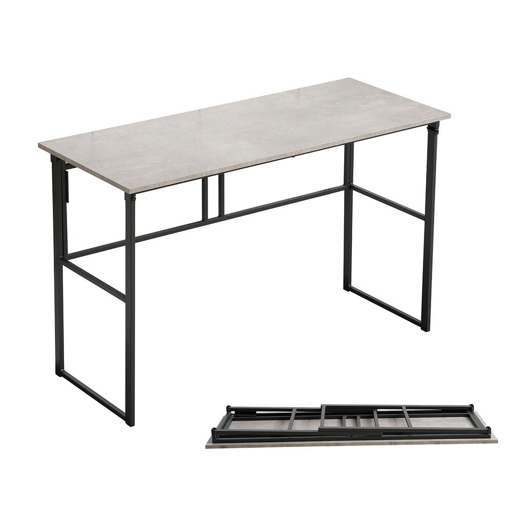 【グレー】デスク パソコンデスク 省スペース 幅120cm 奥行50cm PCデスク ゲーミングデスク オフィスデスク コンパクト おしゃれ ライティングデスク 学習デスク 書斎デスク 作業デスク 在宅デスク 机 学習机 勉強机 ミシン台 デスク単品