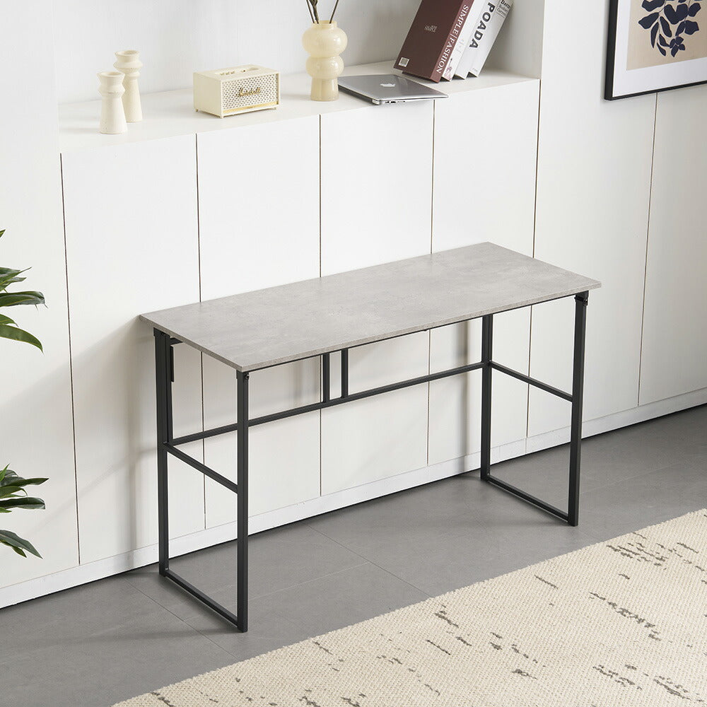 【グレー】デスク パソコンデスク 省スペース 幅120cm 奥行50cm PCデスク ゲーミングデスク オフィスデスク コンパクト おしゃれ ライティングデスク 学習デスク 書斎デスク 作業デスク 在宅デスク 机 学習机 勉強机 ミシン台 デスク単品