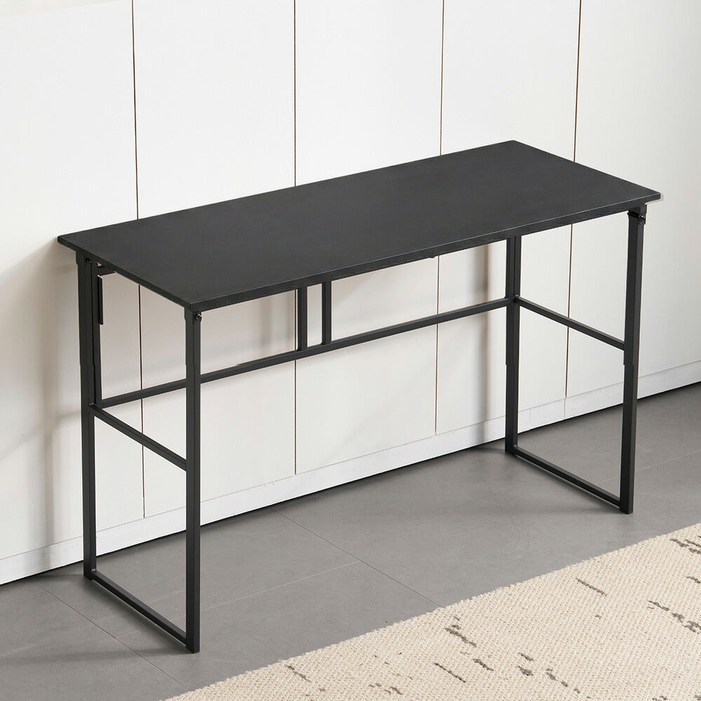 【ブラック】デスク パソコンデスク 省スペース 幅120cm 奥行50cm PCデスク ゲーミングデスク オフィスデスク コンパクト おしゃれ ライティングデスク 学習デスク 書斎デスク 作業デスク 在宅デスク 机 学習机 勉強机 ミシン台 デスク単品