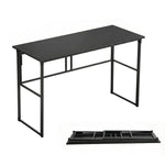【ブラック】デスク パソコンデスク 省スペース 幅120cm 奥行50cm PCデスク ゲーミングデスク オフィスデスク コンパクト おしゃれ ライティングデスク 学習デスク 書斎デスク 作業デスク 在宅デスク 机 学習机 勉強机 ミシン台 デスク単品