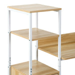 パソコンデスク ナチュラル 収納ラック付きデスク 引き出し付き 3段シェルフ付 パソコンデスク 木製 収納付 座デスク 机 おしゃれ ワークデスク 引き出し付き シェルフ付きデスク 書斎デスク 学習机 勉強机