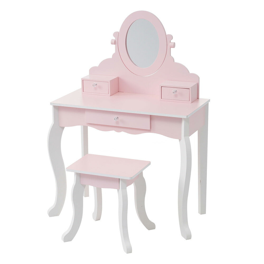 ままごとドレッサー ドレッサー 木製 化粧台 鏡台 スツール付き 引き出し 姫系 可愛い おしゃれ 子ども おもちゃ ドレッサー ピンク 70cm 誕生日 キッズ 女の子 プレゼント お姫様 女の子プレゼント 姪 おしゃれ かわいい