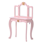 ドレッサー おままごと姫系 引き出し 木製 子供ドレッサー プレゼントおもちゃ お化粧 おめかし メイク台 ミラー 三面鏡 木製 お化粧 王冠 おうかん キッズ 女の子 プレゼント お姫様 女の子プレゼント 姪 おしゃれ かわいい