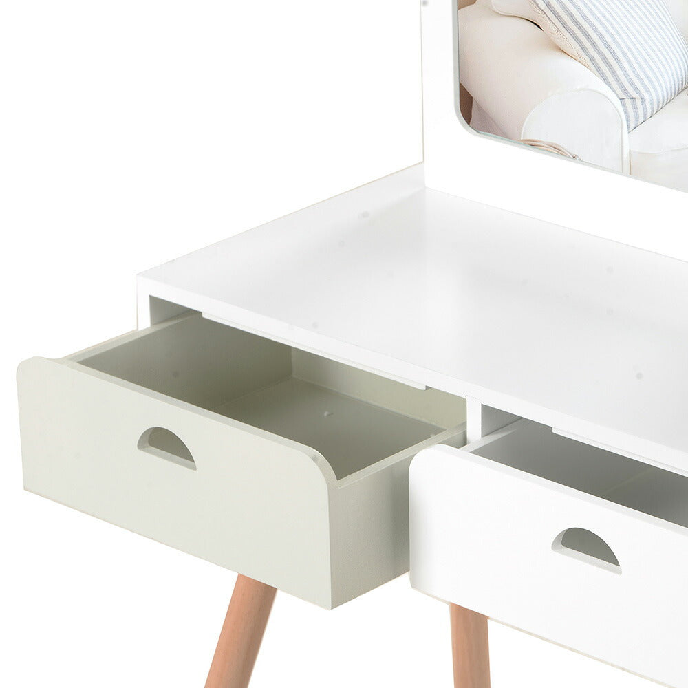 ドレッサー おままごとドレッサー ドレッサー 木製 化粧台 鏡台 引き出し コスメ収納 誕生日プレゼント おもちゃ キッズ 女の子 子供 プレゼント 子供 椅子 スツール付き シンプル 女の子プレゼント 姪 おしゃれ かわいい