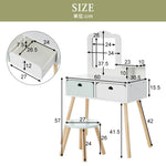 ドレッサー おままごとドレッサー ドレッサー 木製 化粧台 鏡台 引き出し コスメ収納 誕生日プレゼント おもちゃ キッズ 女の子 子供 プレゼント 子供 椅子 スツール付き シンプル 女の子プレゼント 姪 おしゃれ かわいい