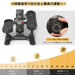 ミニ クロストレーナー フィットネスバイク エアロバイク 前後方向回転 電動フィット ステッパー フィットネス 自宅 ダイエット フィット 有酸素運動 リモコン付き 組立不要 小型 軽量 家庭用 健康器具 16段階負荷調整 静音設計 コンパクト設計 7日内出荷