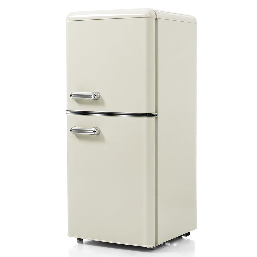 冷蔵庫 2ドア 108L ひとり暮らし 冷凍庫付き 一人用 38L/70L おしゃれ 冷凍冷蔵庫 直冷式 冷凍 仕切り棚 庫内灯 温度調節 コンパクト 家庭用 ミニ冷蔵庫 シングル 小型 省エネ スマート食材保存 新生活 ベージュ 7日内出荷