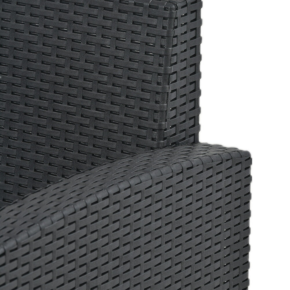 ガーデンファニチャー 4点セット 5人掛け ソファセット ラタン調 ガーデンテーブル付き クッション付き PEラタン 防水 耐候性 工具不要 組立簡単 ベランダ テラス 庭 カフェ ホテル 屋外家具 ガーデンソファ 7日内出荷