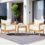 アカシア ガーデンファニチャー 3点セット ガーデンテーブル ガーデンチェア 天然木 無垢材 クッション付き 木製ガーデン家具 テラス ベランダ 庭 カフェ アウトドア 屋外家具 7日内出荷