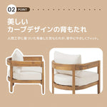 アカシア ガーデンファニチャー 3点セット ガーデンテーブル ガーデンチェア 天然木 無垢材 クッション付き 木製ガーデン家具 テラス ベランダ 庭 カフェ アウトドア 屋外家具 7日内出荷