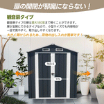 【可動棚付き/可動棚なし】物置 屋外 スチール 倉庫 床材補強フレーム付き 幅173×奥行107×高さ193 大型 収納庫 観音扉 施錠可能 換気口付き 防さび 防水 ガーデニング ベランダ 新作 グレーホワイト/ブルーグレー 7日内出荷