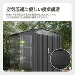 温室付き 物置 屋外 スチール物置 可動棚 戸外収納庫 W180×D121×H180cm 大型 収納庫 屋外物置 倉庫 ガーデニング温室 ガーデンハウス 防さび 防水 屋外収納 ガーデニング収納 ベランダ収納 庭収納 ブラック ブルーグレー 7日内出荷