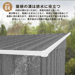 物置 屋外 スチール物置 大型 倉庫 戸外収納庫 サイドオーニング付き 屋外収納庫 338×109×180cm 大容量 引き戸 施錠可能 換気口付き 防水 防さび ガーデン収納 屋外物置 庭収納 バイク収納 作業スペース付き 7日内出荷