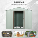 物置 屋外 大型 スチール物置 屋外収納庫 戸外収納庫 倉庫 幅194cm 収納庫 引き戸 両開きタイプ 床材補強フレーム付き 換気口付き 防さび 防水 屋外収納 ガーデニング収納 ベランダ 庭 7日内出荷