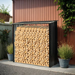 薪ラック 屋外 屋根付き 薪棚 スチール製 薪ストッカー 薪置き棚 薪収納ラック 耐荷重300kg 薪保管ラック 薪乾燥ラック アウトドア収納 焚き火 薪ストーブ収納 庭 7日内出荷