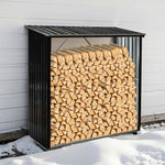 薪ラック 屋外 屋根付き 薪棚 スチール製 薪ストッカー 薪置き棚 薪収納ラック 耐荷重300kg 薪保管ラック 薪乾燥ラック アウトドア収納 焚き火 薪ストーブ収納 庭 7日内出荷