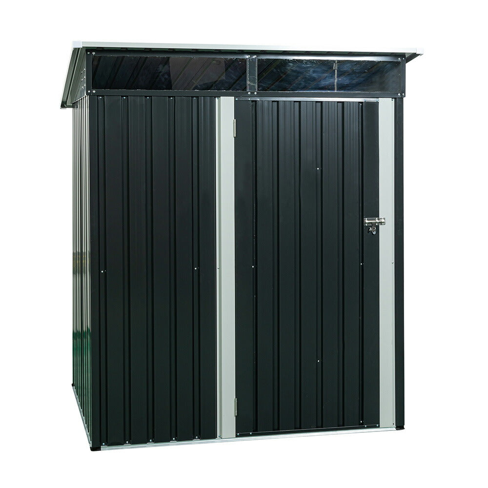 物置 屋外 スチール物置 屋外収納庫 戸外収納庫 幅164cm 奥行111cm 高181cm 収納庫 倉庫 換気口付き 防さび 防水 屋外収納 ガーデニング収納 ベランダ 庭 7日内出荷
