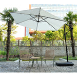 ガーデンパラソル 直径300cm 大型円形パラソル UPF30+紫外線対策 360度回転 角度調整可能 専用ベース付き 吊り下げ式パラソル 庭 ビーチ プール アウトドア 7日内出荷