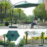 ガーデンパラソル 直径300cm 大型円形パラソル UPF30+紫外線対策 360度回転 角度調整可能 専用ベース付き 吊り下げ式パラソル 庭 ビーチ プール アウトドア 7日内出荷