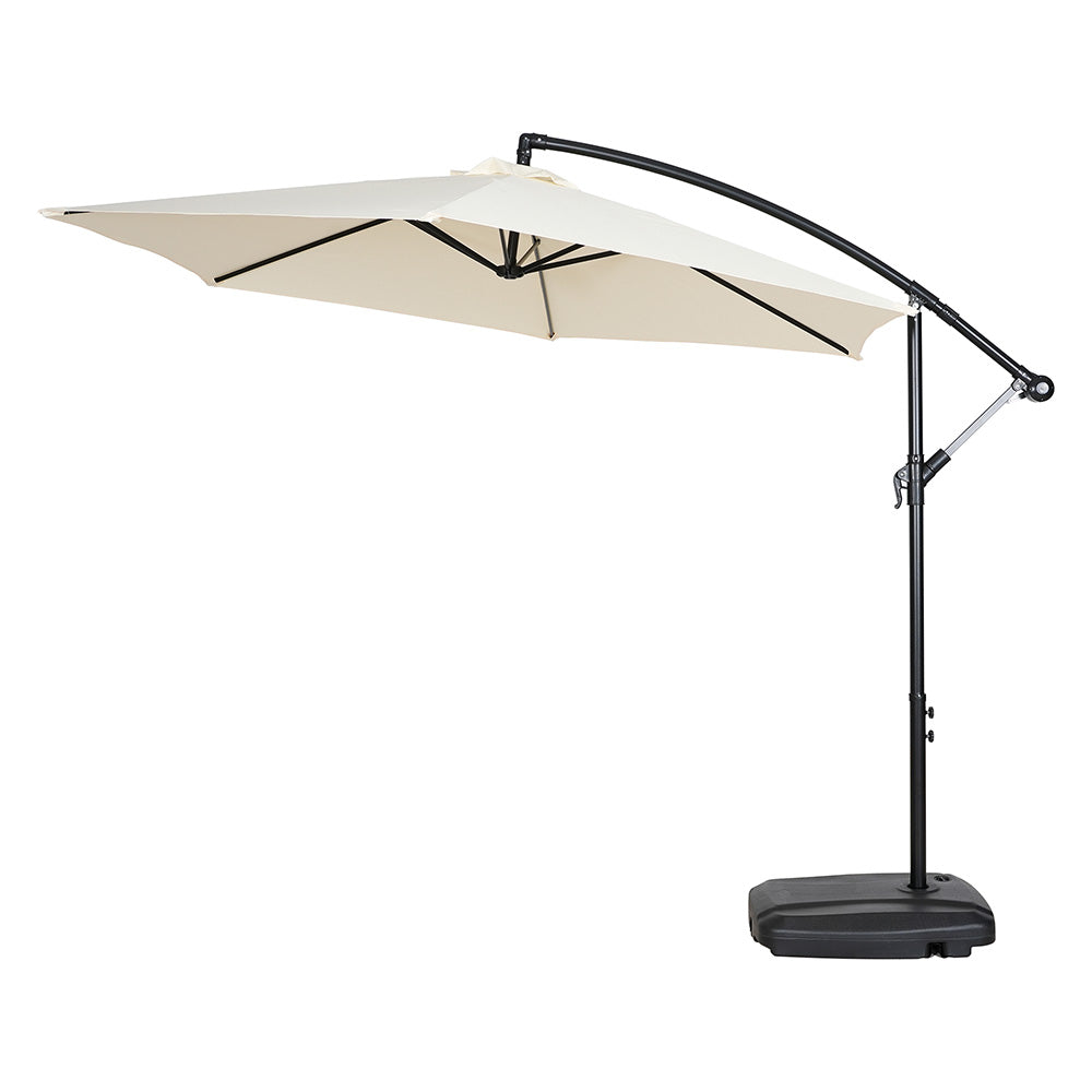 ガーデンパラソル 直径300cm 大型円形パラソル UPF30+紫外線対策 360度回転 角度調整可能 専用ベース付き 吊り下げ式パラソル 庭 ビーチ プール アウトドア 7日内出荷