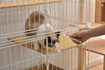 猫 キャットケージ 木製 二段 三段 ナチュラル キャスター付 キャットハウス 留守番 保護 脱走防止 多頭飼い スチール ペット用品 猫用品 7日内出荷