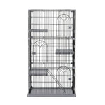 【グリーン/グレー】猫 ケージ キャットケージ 3段 猫ゲージ おしゃれ キャットハウス ネコ ハウス 多段 留守番 保護 脱走防止 多頭飼い 多頭 ペットケージ 7日内出荷