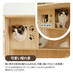 猫 ケージ キャットケージ ケージ 木製 猫 3段 高級感 ワイド 多頭飼い ペットケージ 猫ゲージ 大型 隠れ家 キャスター付き 多段 留守番 保護 脱走防止 幅広い 据え置き ペット用品 猫用品 おしゃれ 7日内出荷