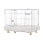 【ホワイト/ブラウン/ピンク/ベージュ】ウサギ ケージ 小型 ペットケージ ハムスターケージ 小動物ケージ キャスター付き 天井扉 飼育ケージ いぬ ネコ うさぎ 組立簡単 ルームケージ 小動物用 ウサギケージ 室内飼い スチール製 引き出しトイレ付