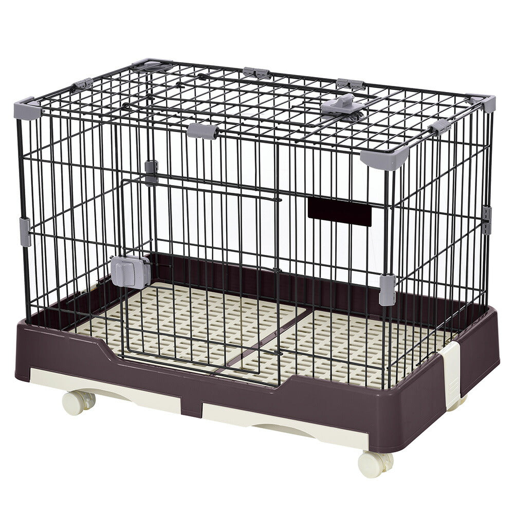 【ホワイト/ブラウン/ピンク/ベージュ】ウサギ ケージ 小型 ペットケージ ハムスターケージ 小動物ケージ キャスター付き 天井扉 飼育ケージ いぬ ネコ うさぎ 組立簡単 ルームケージ 小動物用 ウサギケージ 室内飼い スチール製 引き出しトイレ付