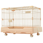 【ホワイト/ブラウン/ピンク/ベージュ】ウサギ ケージ 小型 ペットケージ ハムスターケージ 小動物ケージ キャスター付き 天井扉 飼育ケージ いぬ ネコ うさぎ 組立簡単 ルームケージ 小動物用 ウサギケージ 室内飼い スチール製 引き出しトイレ付