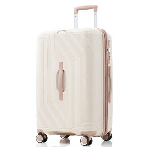スーツケース ロック付き 機内持ち込み S M Lサイズ 軽量 静音 5色展開 キャリーケース キャリーバッグ 国内旅 修学旅行 海外旅行 出張 3泊 5泊 小型 大型 大容量 シンプル ビジネス ベージュ