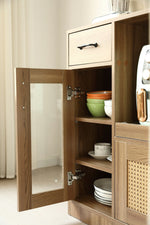 収納家具 棚 キャビネット 食器棚 キッチンカウンター シェルフ ラック リビング収納 本棚 おしゃれ ダイニング キッチン 引き出し 木製 扉収納 整理棚 モダン 扉付き ヴィンテージ アンティーク シンプル インテリア ラタン風 収納 ガラス コンパクト