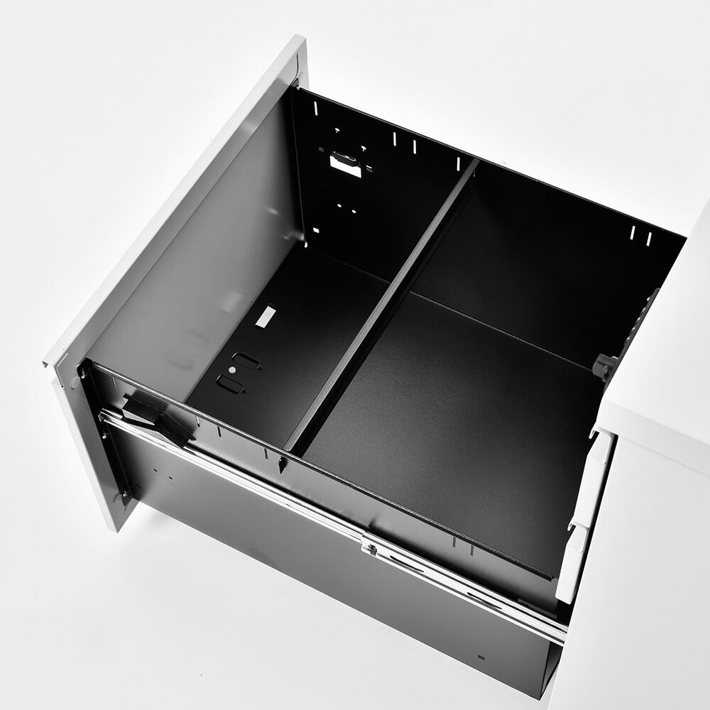 【完成品】デスクワゴン サイドワゴン サイドボード ラック ダイヤル錠 鍵付き キャスター付き 脇机 収納 大容量 3段 キャビネット スチール ホワイト 白 脇机 引き出し付き モダン オフィス デスクサイド