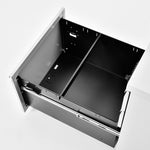 【完成品】デスクワゴン サイドワゴン サイドボード ラック ダイヤル錠 鍵付き キャスター付き 脇机 収納 大容量 3段 キャビネット スチール ホワイト 白 脇机 引き出し付き モダン オフィス デスクサイド