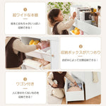 【簡単組立】キャビネット サイドボード 扉付き 引き出し付き おもちゃ収納 引き出し付き キャスター付き 整理棚 ホワイト 白 おしゃれ スリム リビング モダン 本棚 衣類収納 小物収納 スチールチェスト 韓国インテリア 北欧 子供部屋 寝室 玩具箱