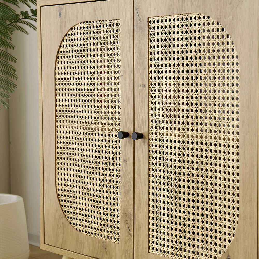 キャビネット サイドボード チェスト 引き出し付き 大容量 収納棚 リビング 収納 ローボード 収納チェスト 幅120 ヴィンテージ 3段 扉付き リビングボード おしゃれ 整理タンス 北欧 木目調 ラタン風 おしゃれ 寝室 キッチン ナチュラル